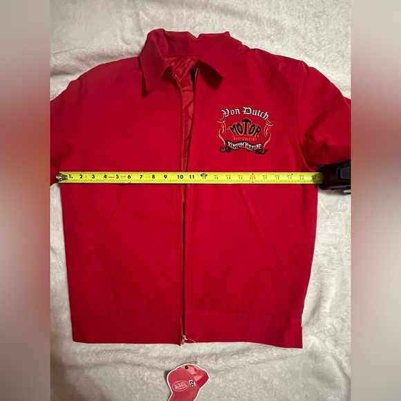 Von Dutch Red Zip-Up Jacket - Picture 6 of 9